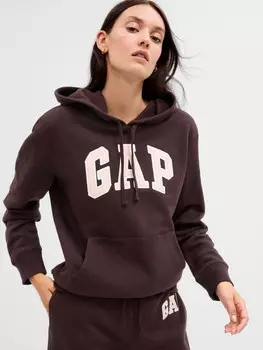 Толстовка с логотипом и флисом Gap, коричневый