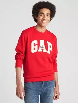 Толстовка с логотипом и флисом Gap, красный
