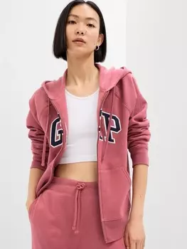 Толстовка с логотипом и флисом Gap, розовый