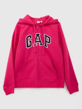 Толстовка с логотипом и флисом Gap, розовый