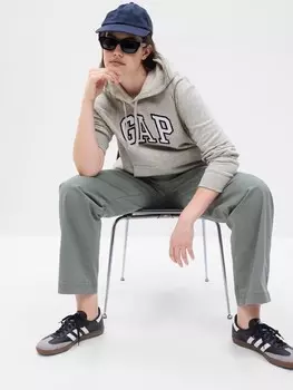Толстовка с логотипом и флисом Gap, серый