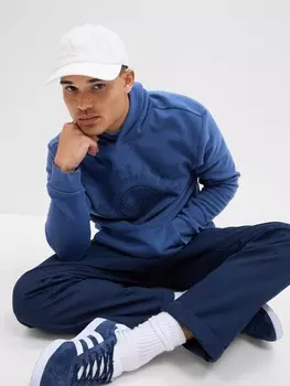 Толстовка с логотипом и флисом Gap, синий