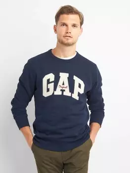 Толстовка с логотипом и флисом Gap, синий