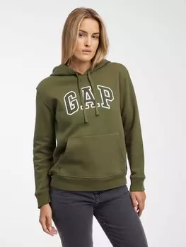 Толстовка с логотипом и флисом Gap, зеленый