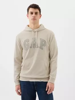 Толстовка с логотипом и капюшоном Gap, бежевый