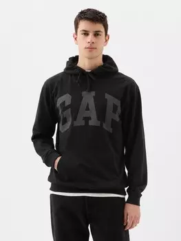 Толстовка с логотипом и капюшоном Gap, черный