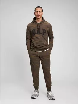 Толстовка с логотипом и капюшоном Gap, коричневый