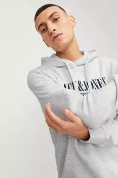Толстовка с логотипом и карманом-кенгуру Jack & Jones, синий