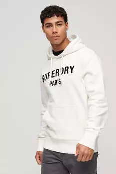 Толстовка с логотипом и карманом-кенгуру Superdry, черный