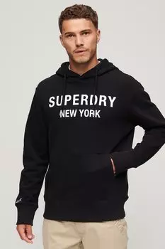 Толстовка с логотипом и карманом-кенгуру Superdry, черный