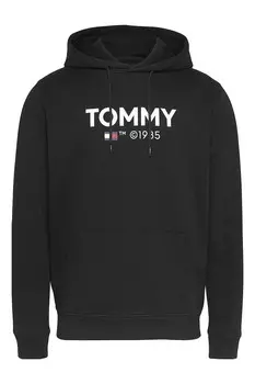 Толстовка с логотипом и карманом-кенгуру Tommy Jeans, черный