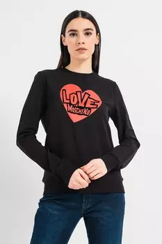 Толстовка с логотипом и модалом Love Moschino, черный
