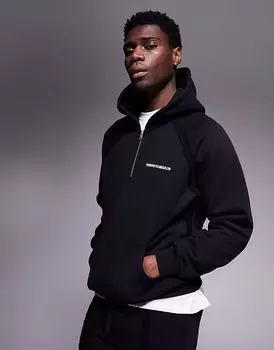 Толстовка с логотипом и необработанными швами от Couture Club, цвет черный