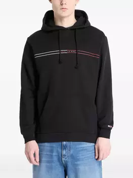Толстовка с логотипом и полосками Entry Tommy Jeans, черный