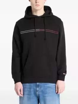 Толстовка с логотипом и полосками Entry Tommy Jeans, черный
