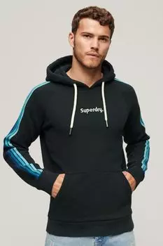 Толстовка с логотипом и полосками на рукавах Terrain Superdry, синий