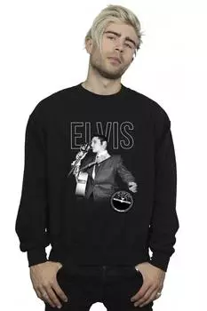 Толстовка с логотипом и портретом Elvis Presley, черный