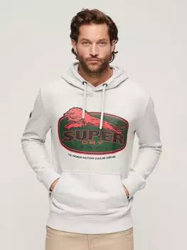 Толстовка с логотипом и спецодеждой Superdry, ледниковый серый мергель