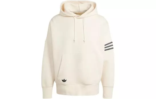 Толстовка с логотипом и тремя полосками Adidas Originals, цвет Wonder White