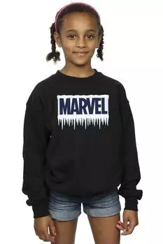 Толстовка с логотипом Icicle Marvel, черный