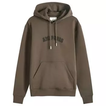 Толстовка с логотипом колледжа Ami Paris, цвет dark coffee