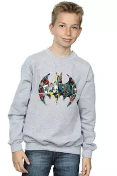 Толстовка с логотипом комиксов «Бэтмен» DC Comics, серый