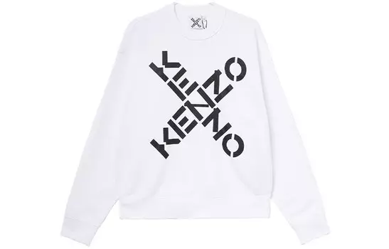 Толстовка с логотипом Letter, мужская, белая Kenzo, белый