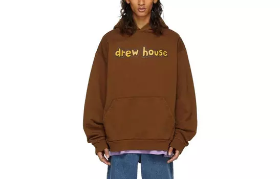 Толстовка с логотипом Letter Series, унисекс, коричневая Drew House, коричневый