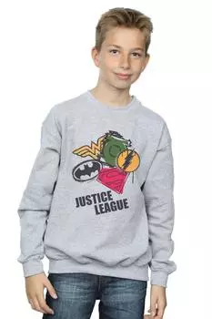 Толстовка с логотипом «Лига справедливости» DC Comics, серый