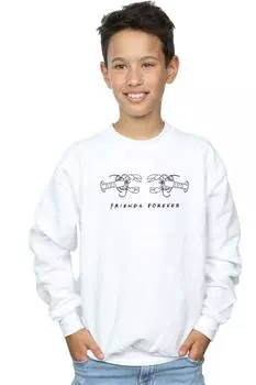 Толстовка с логотипом Lobster Friends, белый