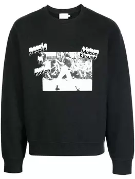 Толстовка с логотипом Maison Kitsun, черный