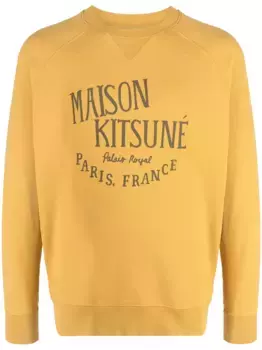 Толстовка с логотипом Maison Kitsun, желтый
