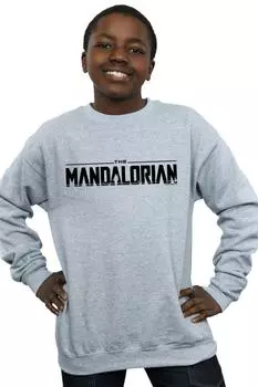 Толстовка с логотипом Mandalorian Star Wars, серый