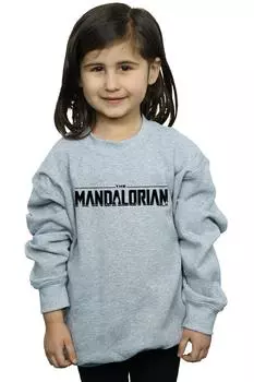 Толстовка с логотипом Mandalorian Star Wars, серый