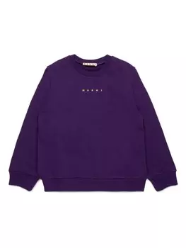 Толстовка с логотипом Marni Kids, фиолетовый