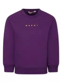 Толстовка с логотипом Marni Kids, фиолетовый