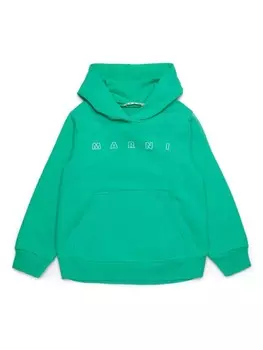 Толстовка с логотипом Marni Kids, зеленый