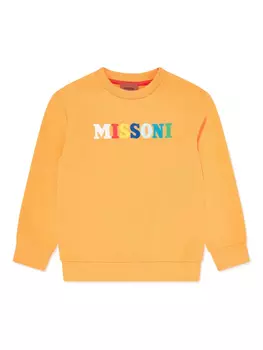 Толстовка с логотипом Missoni Kids, оранжевый