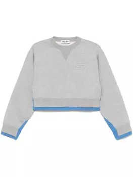 Толстовка с логотипом Miu Miu, серый