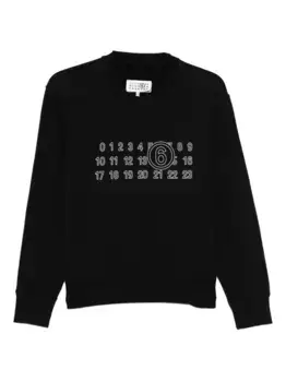 Толстовка с логотипом MM6 Maison Margiela, черный