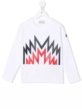 Толстовка с логотипом Moncler Enfant, белый