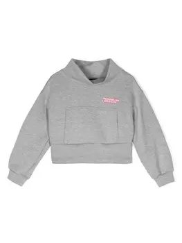 Толстовка с логотипом Monnalisa, серый