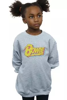 Толстовка с логотипом Moonlight 90-х годов David Bowie, серый