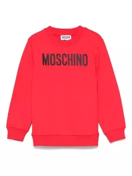 Толстовка с логотипом Moschino Kids, красный