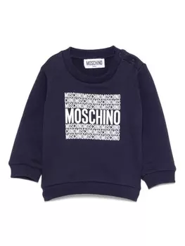 Толстовка с логотипом Moschino Kids, синий