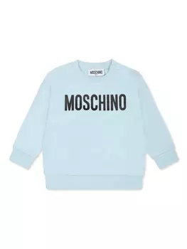 Толстовка с логотипом Moschino Kids, синий
