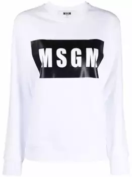Толстовка с логотипом MSGM, белый