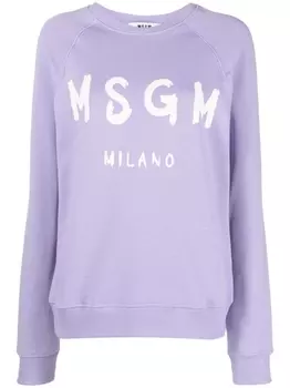 Толстовка с логотипом MSGM, фиолетовый