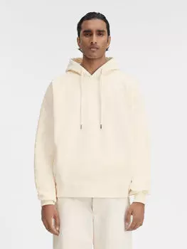 Толстовка с логотипом на рукаве JACQUEMUS The Typo hoodie, светло-бежевый