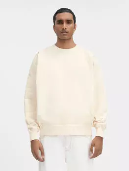 Толстовка с логотипом на рукаве JACQUEMUS The Typo sweatshirt, светло-бежевый